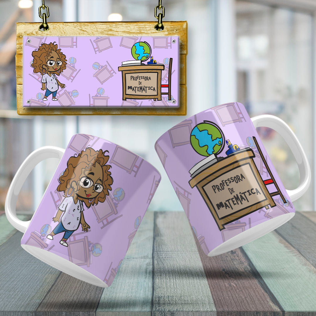 Cute Female Teacher Sublimation PNG Bundle | Mug Wrap Design