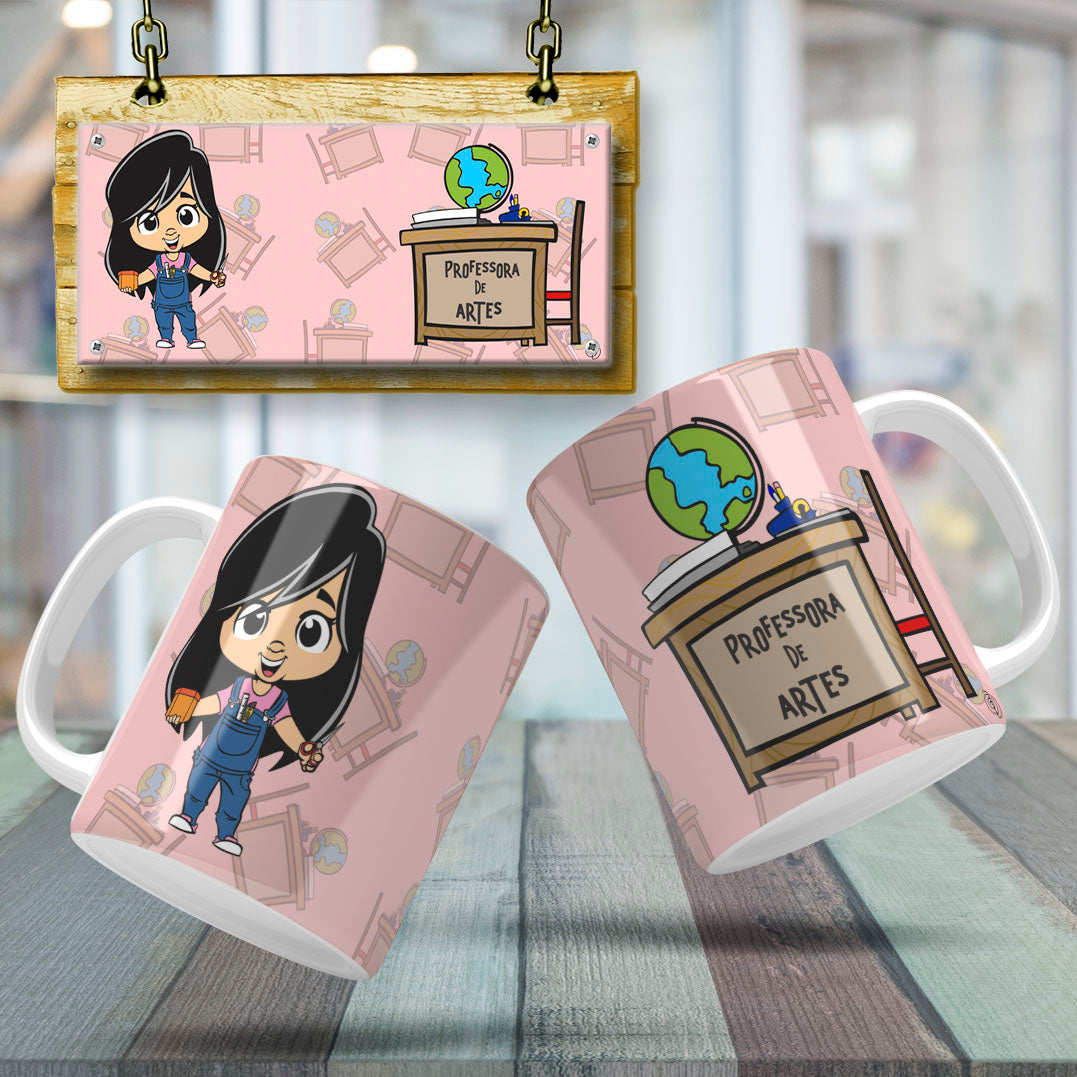 Cute Female Teacher Sublimation PNG Bundle | Mug Wrap Design