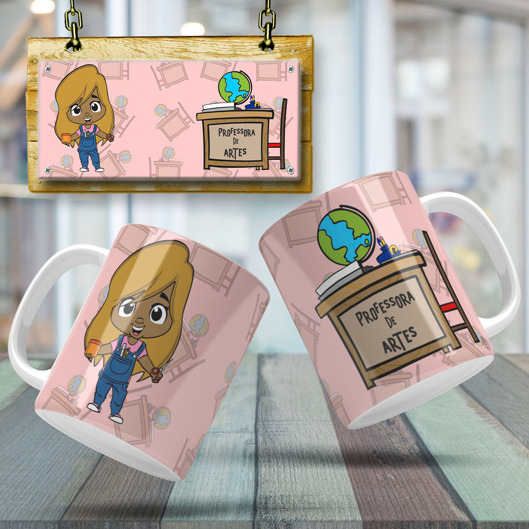 Cute Female Teacher Sublimation PNG Bundle | Mug Wrap Design