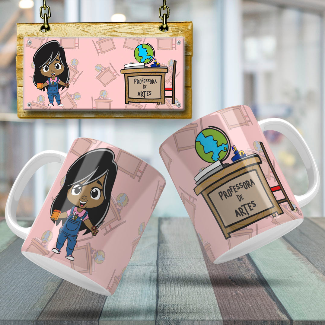 Cute Female Teacher Sublimation PNG Bundle | Mug Wrap Design