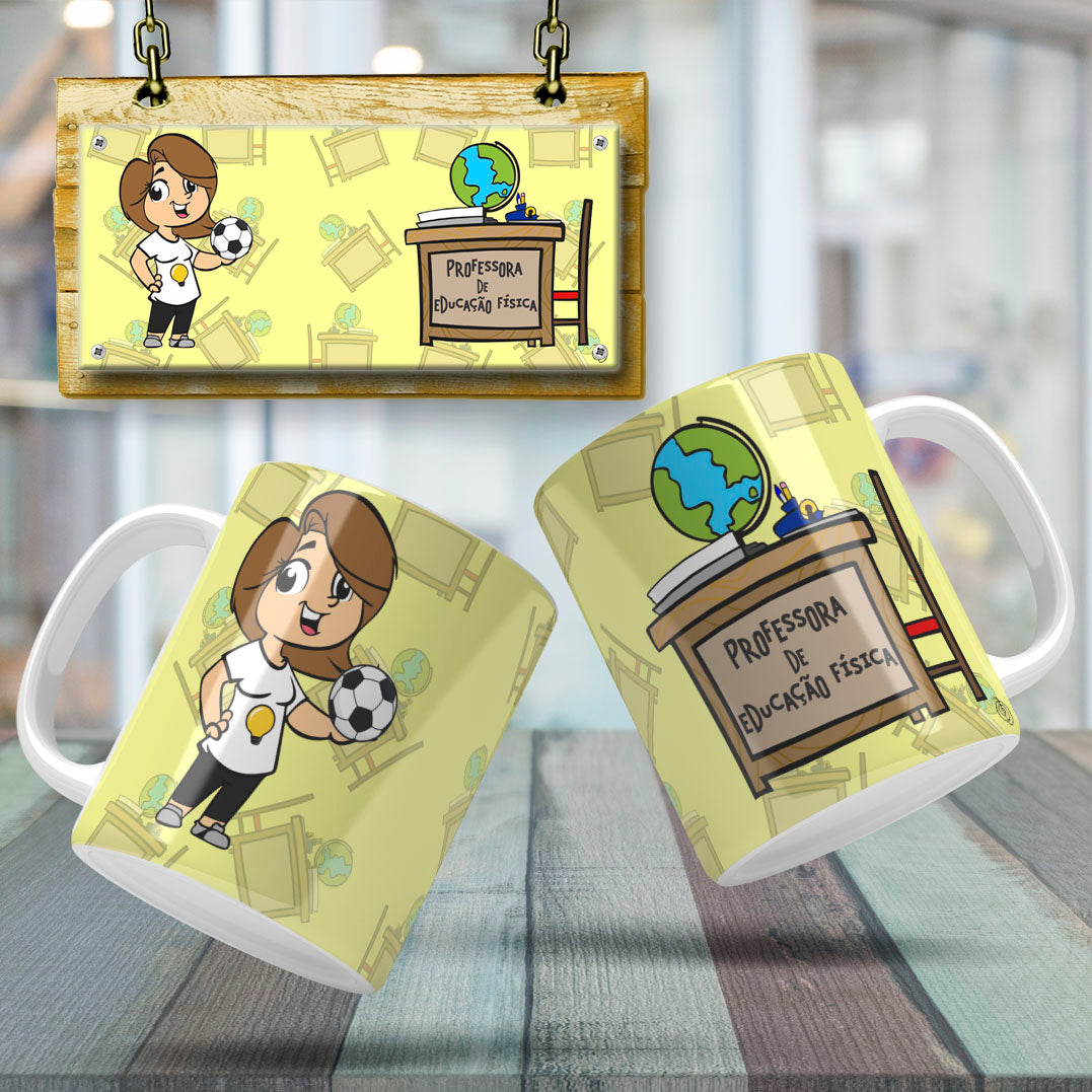Cute Female Teacher Sublimation PNG Bundle | Mug Wrap Design