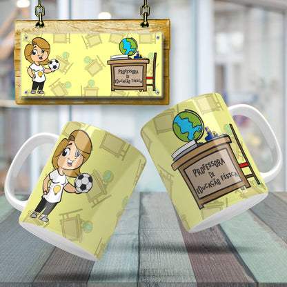 Cute Female Teacher Sublimation PNG Bundle | Mug Wrap Design