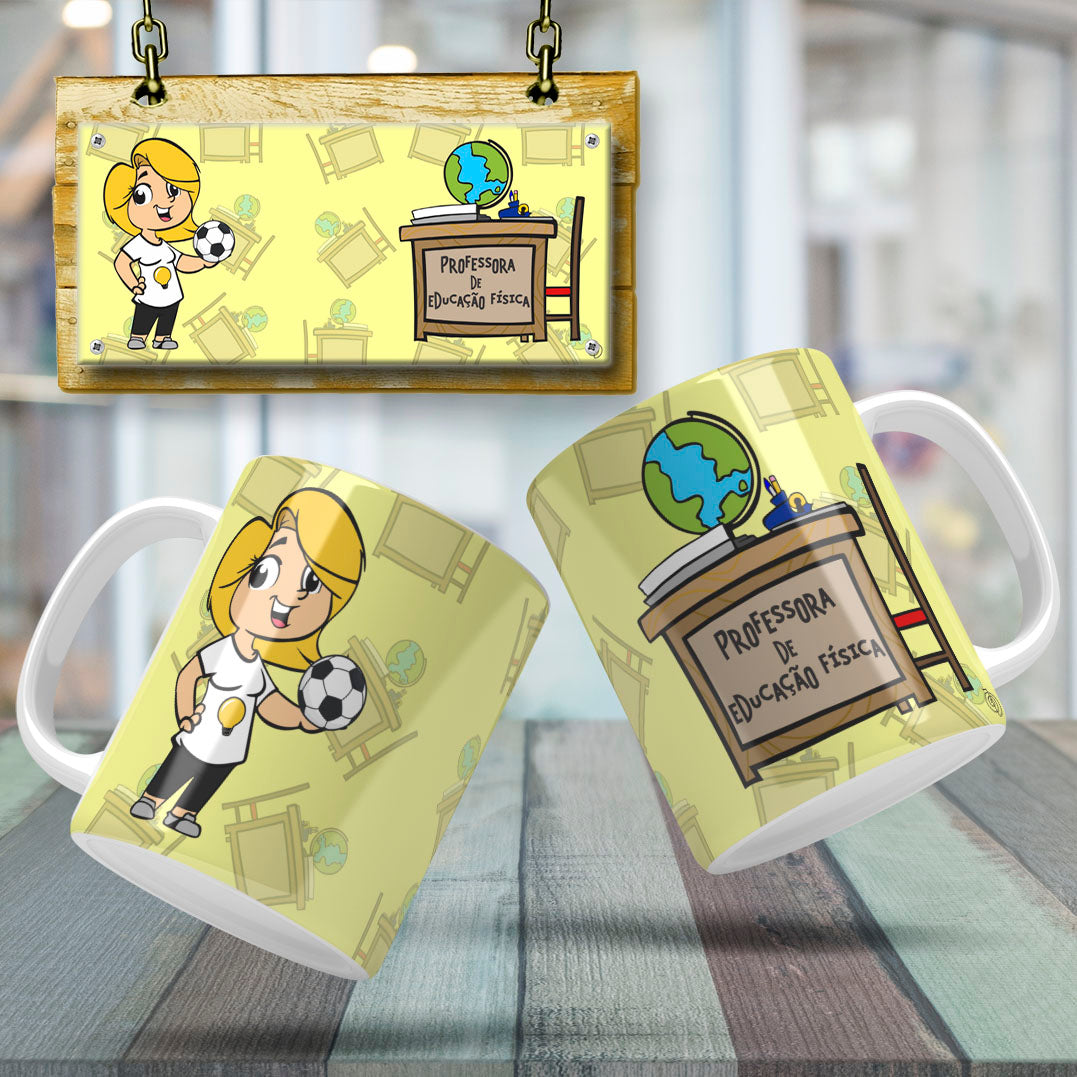 Cute Female Teacher Sublimation PNG Bundle | Mug Wrap Design