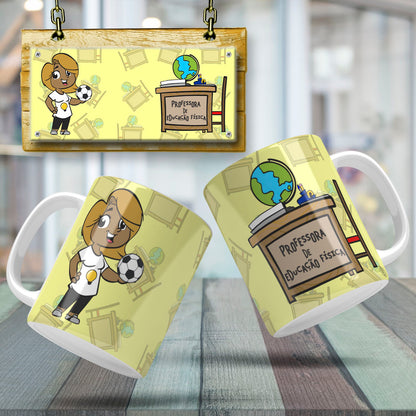 Cute Female Teacher Sublimation PNG Bundle | Mug Wrap Design