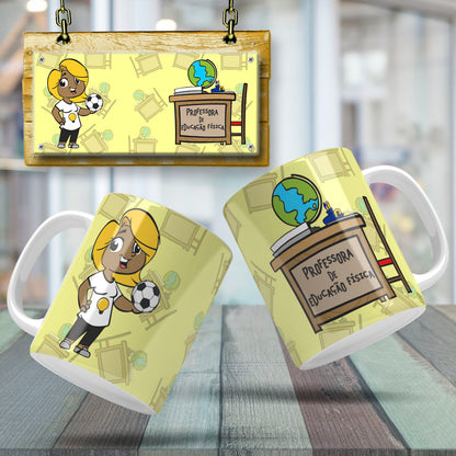 Cute Female Teacher Sublimation PNG Bundle | Mug Wrap Design