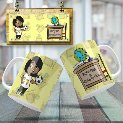 Cute Female Teacher Sublimation PNG Bundle | Mug Wrap Design