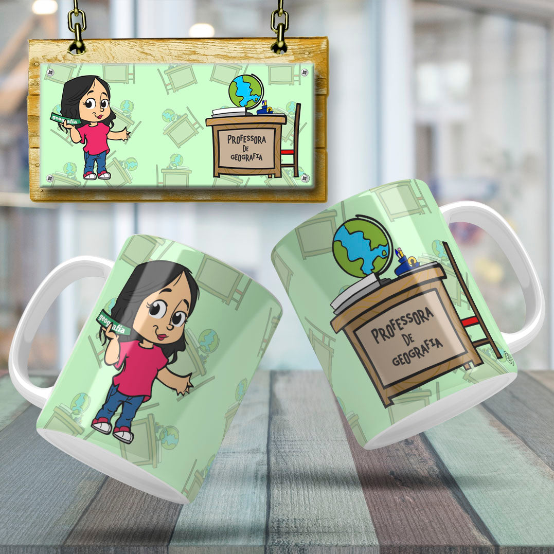 Cute Female Teacher Sublimation PNG Bundle | Mug Wrap Design