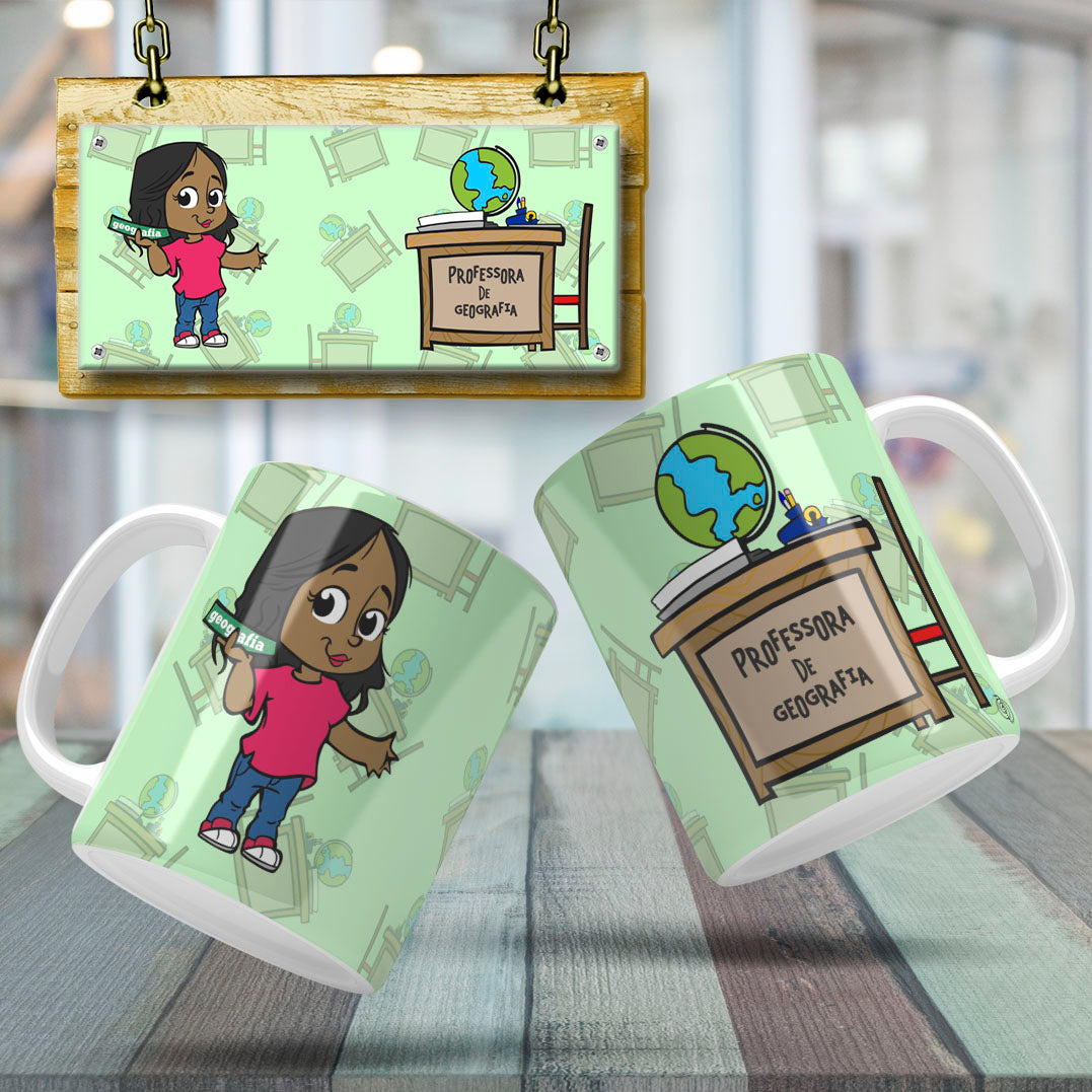 Cute Female Teacher Sublimation PNG Bundle | Mug Wrap Design