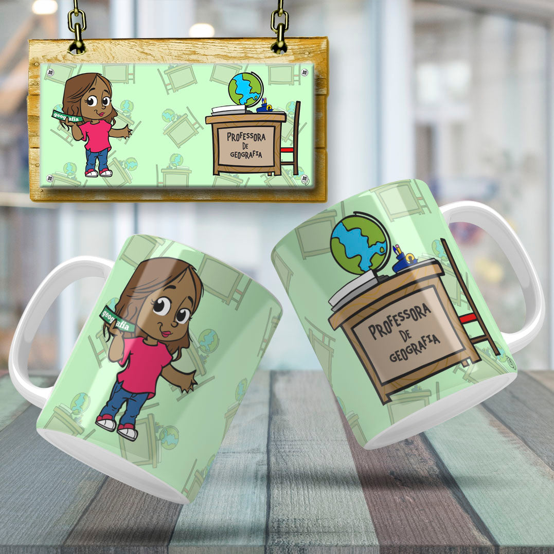 Cute Female Teacher Sublimation PNG Bundle | Mug Wrap Design