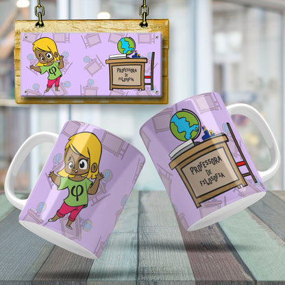 Cute Female Teacher Sublimation PNG Bundle | Mug Wrap Design