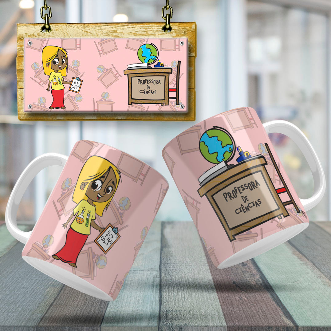Cute Female Teacher Sublimation PNG Bundle | Mug Wrap Design