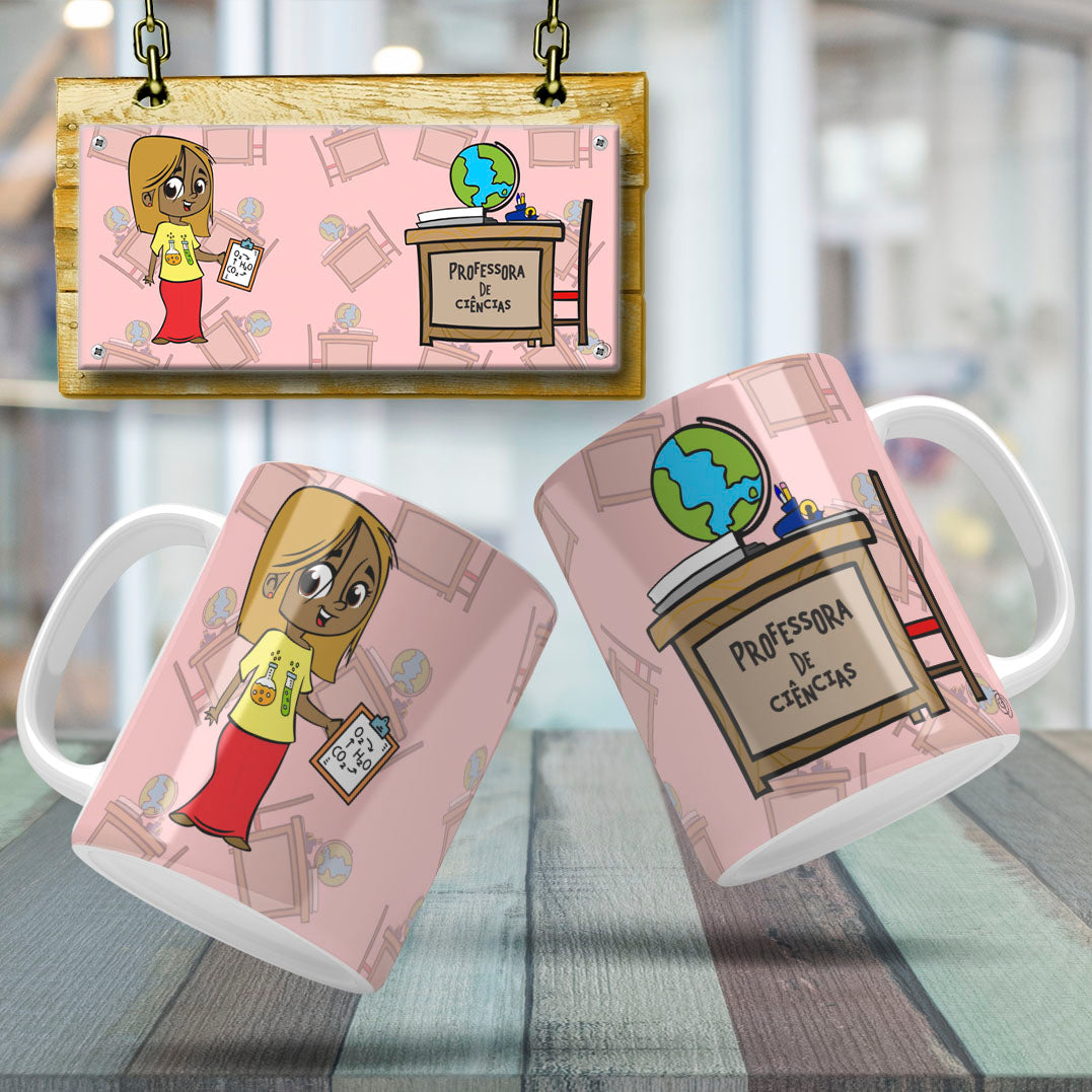 Cute Female Teacher Sublimation PNG Bundle | Mug Wrap Design