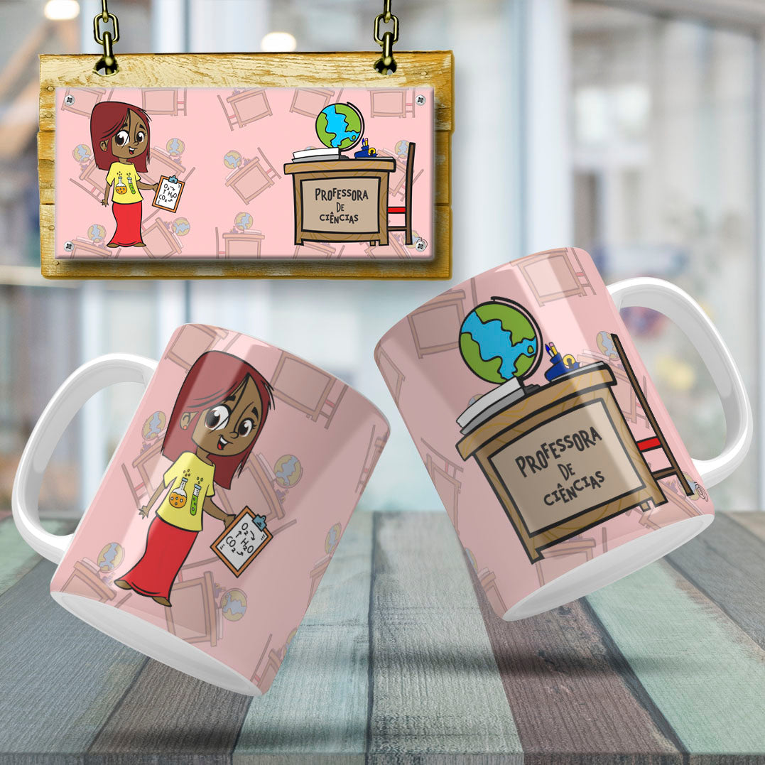 Cute Female Teacher Sublimation PNG Bundle | Mug Wrap Design