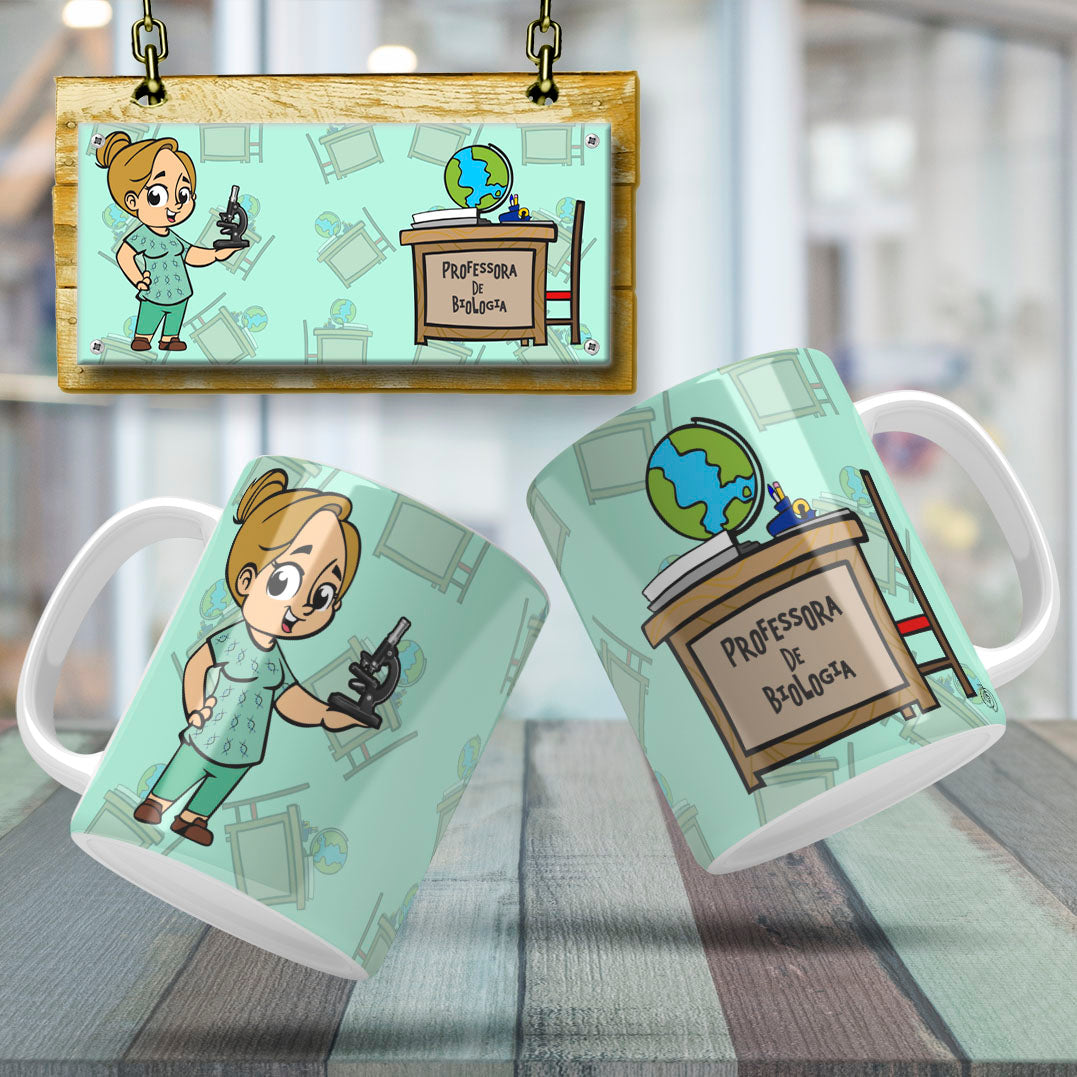 Cute Female Teacher Sublimation PNG Bundle | Mug Wrap Design