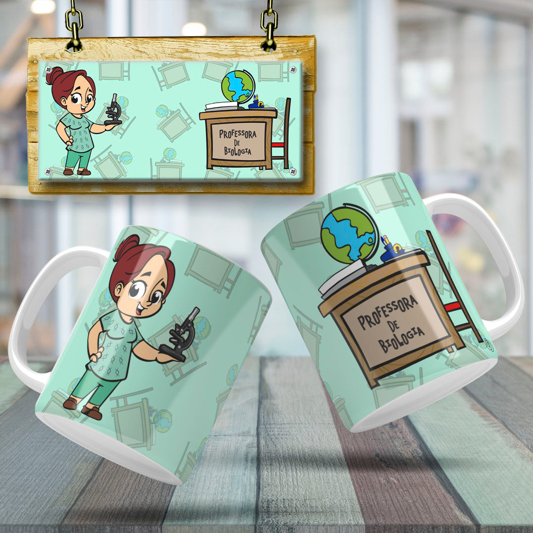 Cute Female Teacher Sublimation PNG Bundle | Mug Wrap Design