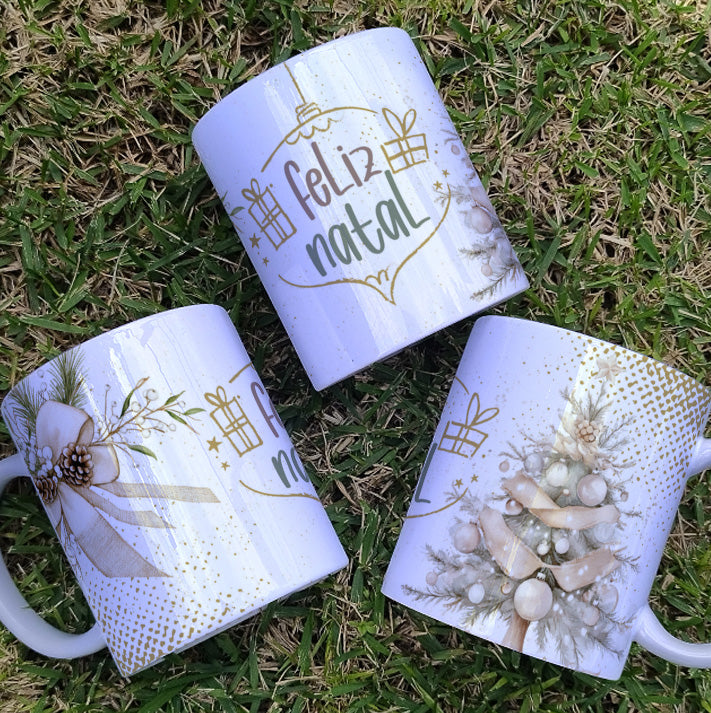 Christmas Mug Sublimation Bundle | Elegant Holiday Mug Wrap Designs