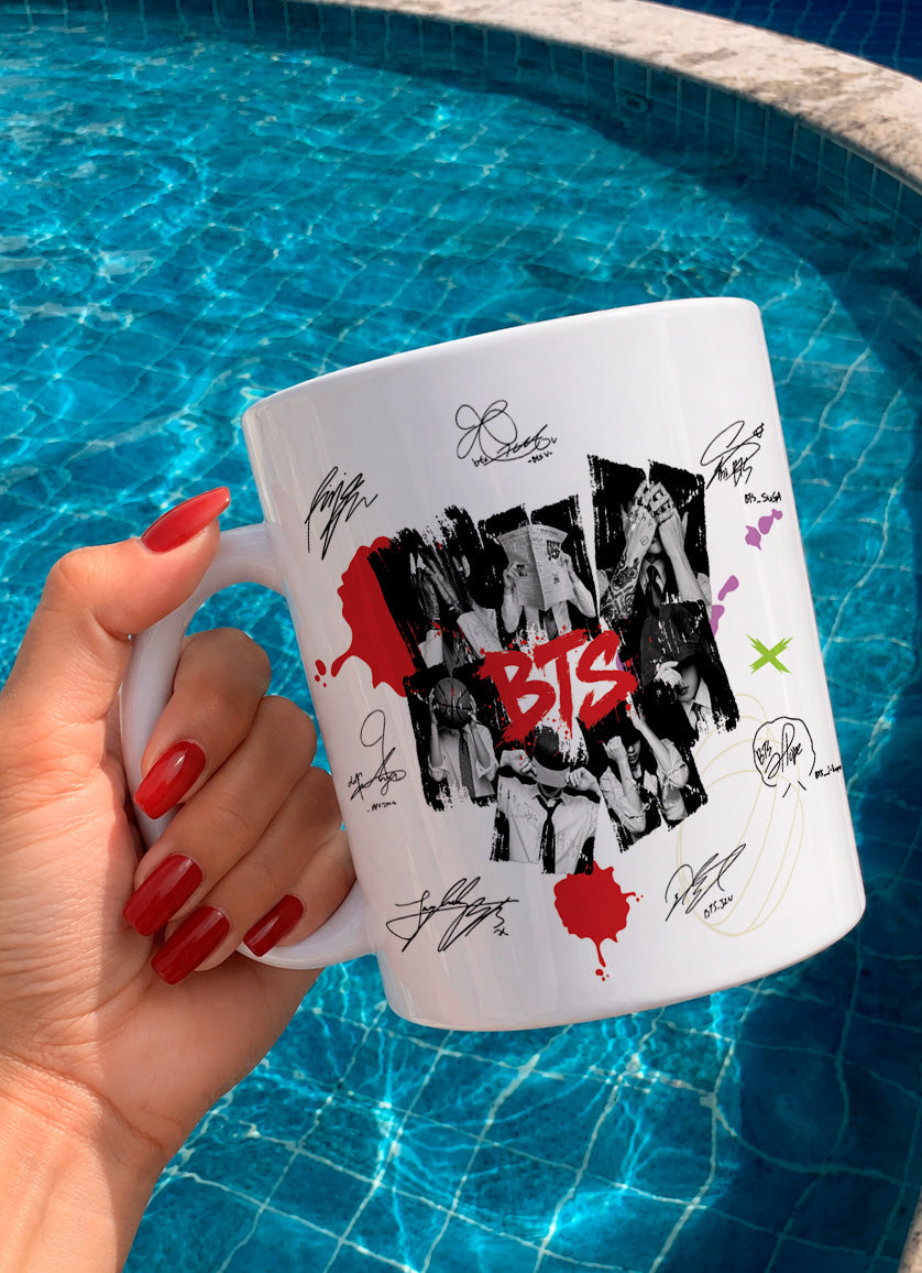 BTS Mug Wrap PNG Bundle | K-pop ARMY Gift Mug Sublimation PNG