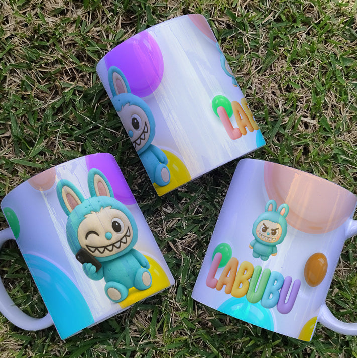 Labubu Mug Sublimation Design | Cute & Quirky Art Toy Coffee Cup