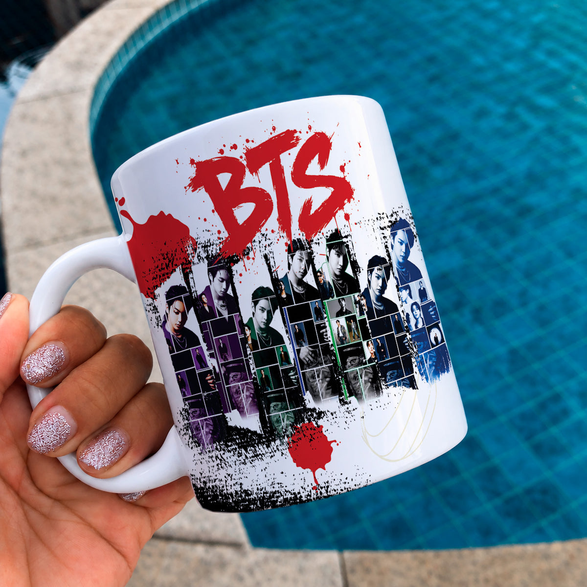 BTS Mug Wrap PNG Bundle | K-pop ARMY Gift Mug Sublimation PNG