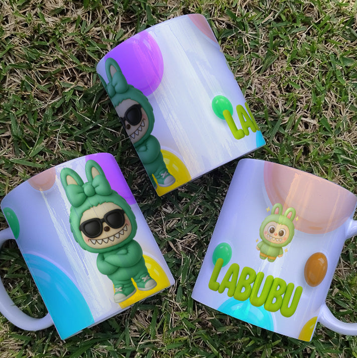Labubu Mug Sublimation Design | Cute & Quirky Art Toy Coffee Cup