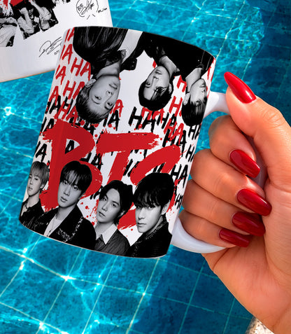 BTS Mug Wrap PNG Bundle | K-pop ARMY Gift Mug Sublimation PNG