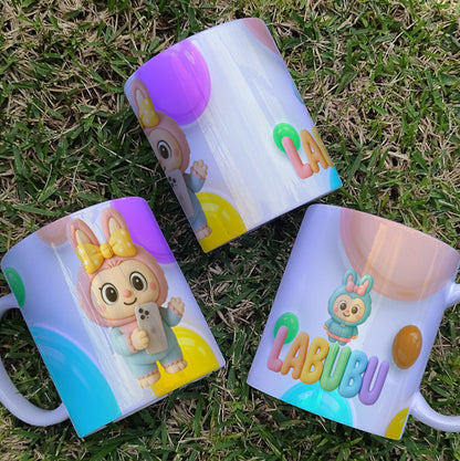 Labubu Mug Sublimation Design | Cute & Quirky Art Toy Coffee Cup