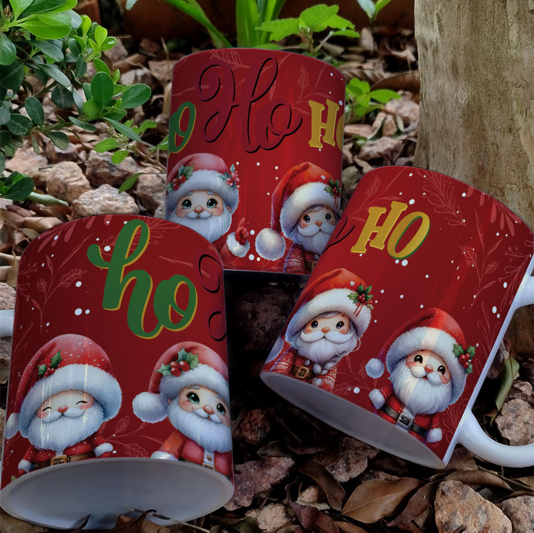 Christmas Mug Sublimation Bundle | Funny Ho Ho Ho & Merry Christmas Cup Design