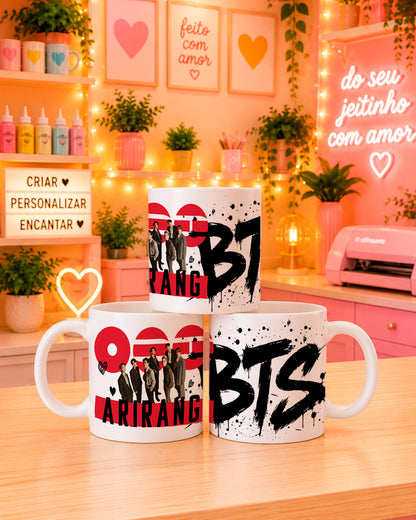 BTS Mug Wrap PNG Bundle | K-pop ARMY Gift Mug Sublimation PNG
