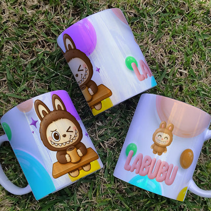 Labubu Mug Sublimation Design | Cute & Quirky Art Toy Coffee Cup