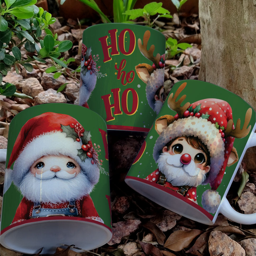 Christmas Mug Sublimation Bundle | Funny Ho Ho Ho & Merry Christmas Cup Design