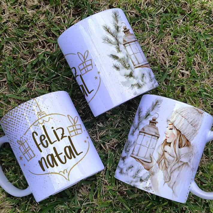 Christmas Mug Sublimation Bundle | Elegant Holiday Mug Wrap Designs