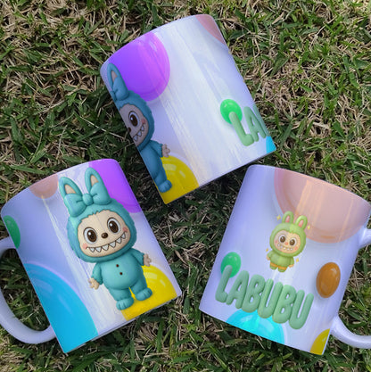 Labubu Mug Sublimation Design | Cute & Quirky Art Toy Coffee Cup