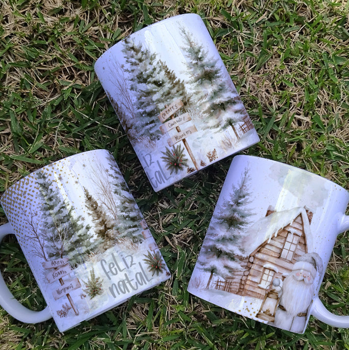 Christmas Mug Sublimation Bundle | Elegant Holiday Mug Wrap Designs