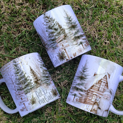 Christmas Mug Sublimation Bundle | Elegant Holiday Mug Wrap Designs