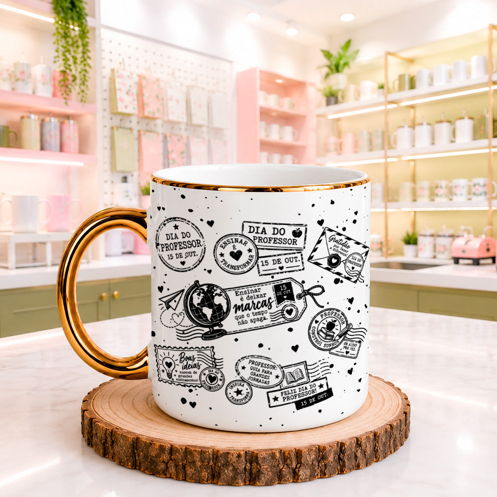 Portuguese Teacher Mug Sublimation Designs PNG Bundle | Teacher Appreciation Mug Wrap PNG 11oz 15oz