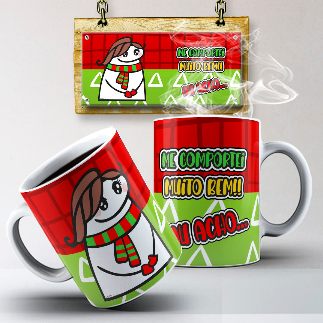 Funny Christmas Flork Mug Sublimation PNG Bundle | Meme Holiday Mug Wrap Template