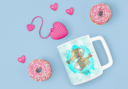 Cute Doodle Zodiac Mug Sublimation PNG Bundle | Whimsical Astrology Coffee Cup Wrap