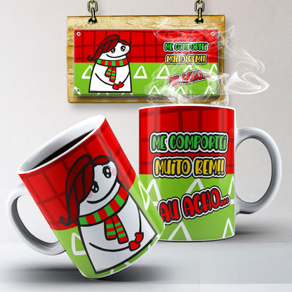 Funny Christmas Flork Mug Sublimation PNG Bundle | Meme Holiday Mug Wrap Template