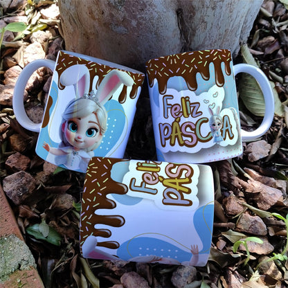 Princess Easter Mug Sublimation Bundle | Cute Royal Easter Designs