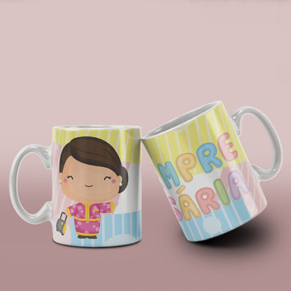 Cute Professions Mug Sublimation PNG Bundle | Chibi Careers Coffee Cup Wrap
