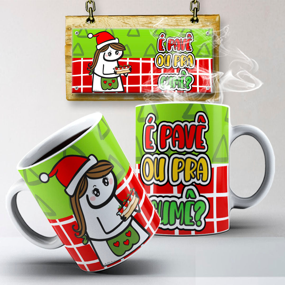 Funny Christmas Flork Mug Sublimation PNG Bundle | Meme Holiday Mug Wrap Template