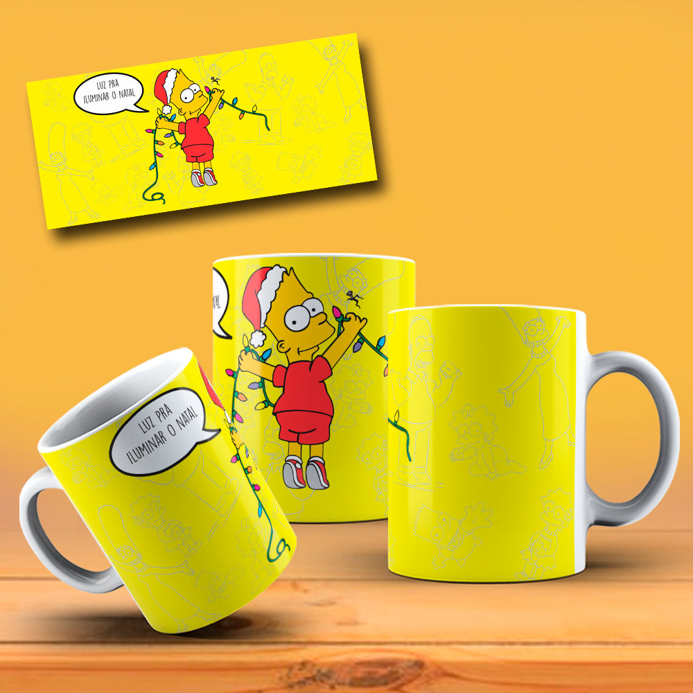 Funny Christmas Yellow Family Mug Sublimation PNG Bundle | Funny Holiday Cartoon Coffee Cup Wrap Template
