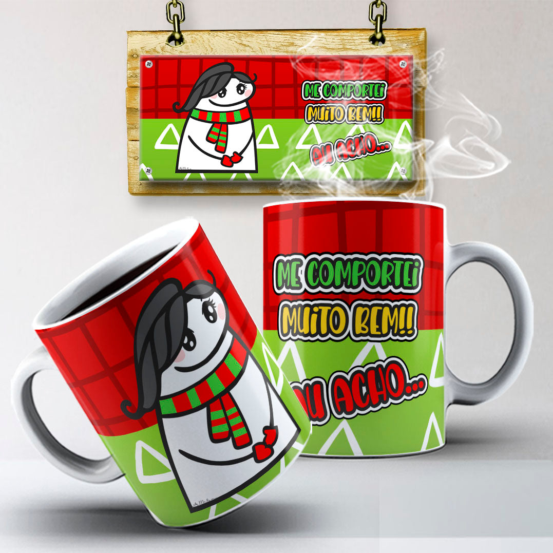 Funny Christmas Flork Mug Sublimation PNG Bundle | Meme Holiday Mug Wrap Template