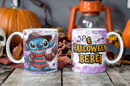 Spooky Alien Cosplay Mug Sublimation PNG Bundle | Horror Movie Villain Mug Wrap 11oz 15oz Template