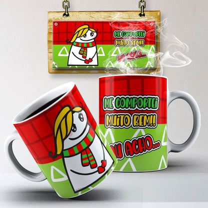 Funny Christmas Flork Mug Sublimation PNG Bundle | Meme Holiday Mug Wrap Template