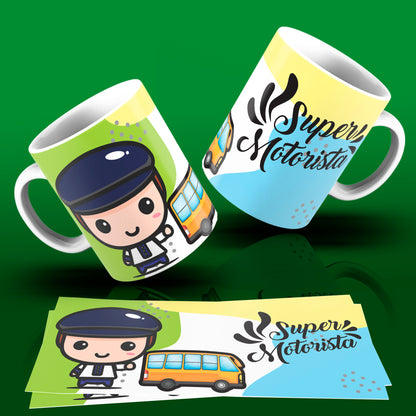 Cute Super Professions Mug Sublimation PNG Bundle | Chibi Superhero Career Coffee Cup Wrap