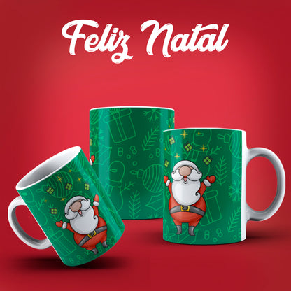 Cute Christmas Mug Sublimation PNG Bundle | Festive Santa Cats Reindeer Elves Coffee Cup Wrap PNG