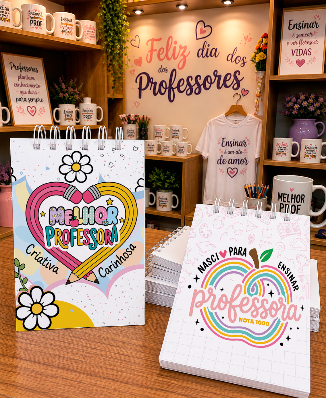 Teacher Appreciation Planner Cover Sublimation Bundle PNG | Cute Teacher Quotes Notebook Design Set