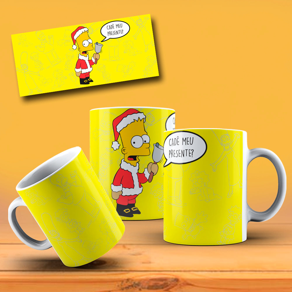 Funny Christmas Yellow Family Mug Sublimation PNG Bundle | Funny Holiday Cartoon Coffee Cup Wrap Template