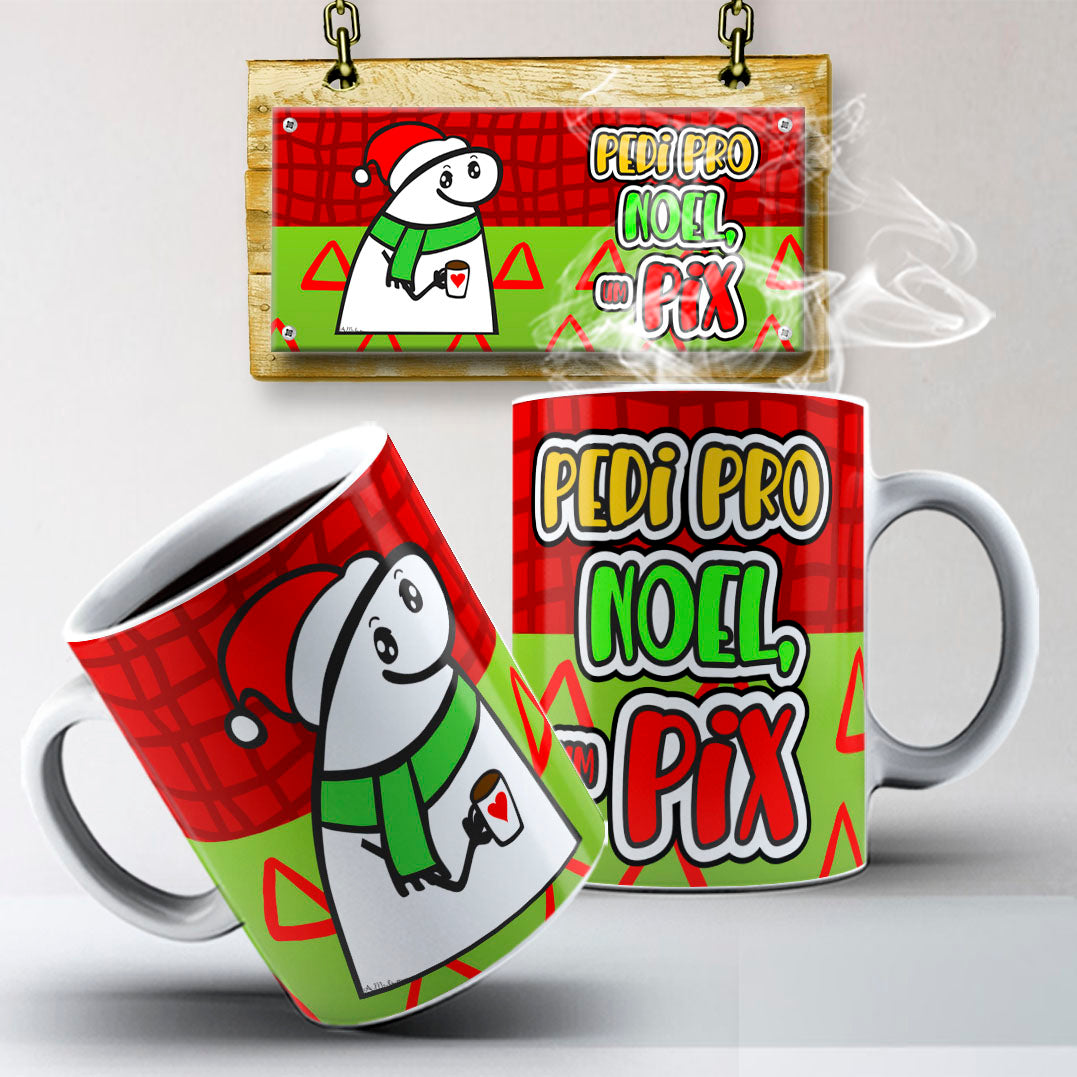 Funny Christmas Flork Mug Sublimation PNG Bundle | Meme Holiday Mug Wrap Template